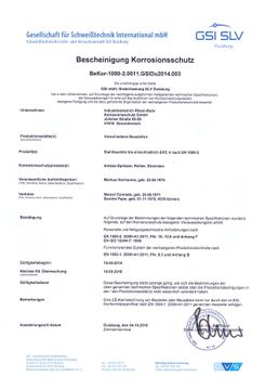 GSI SLV Zertifikat